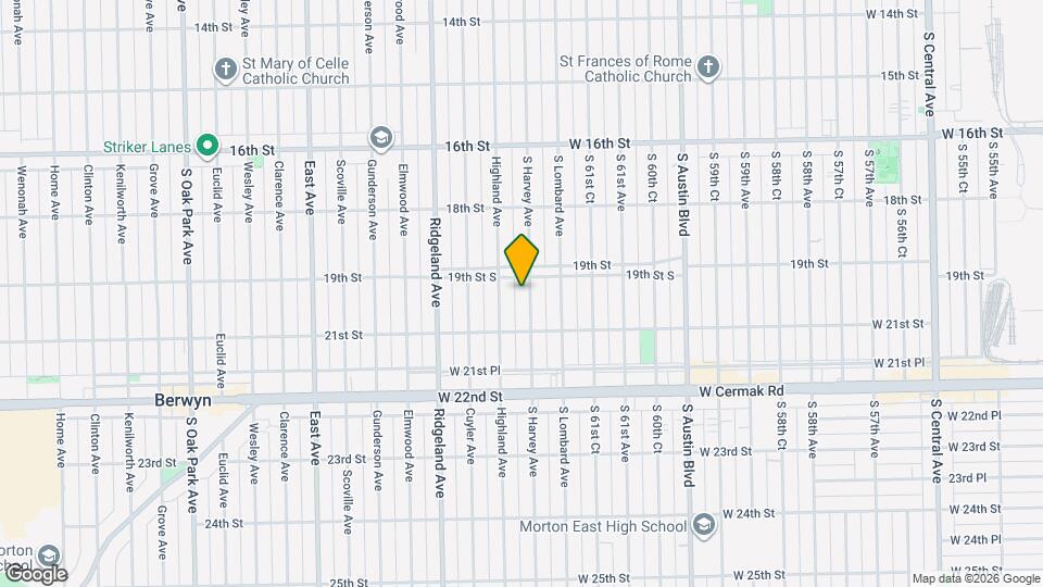 1910 S Harvey Ave Map and Location Details