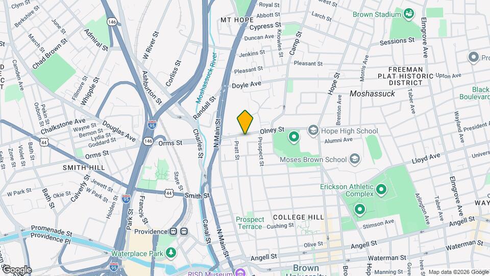 45 Olney St Map and Location Details