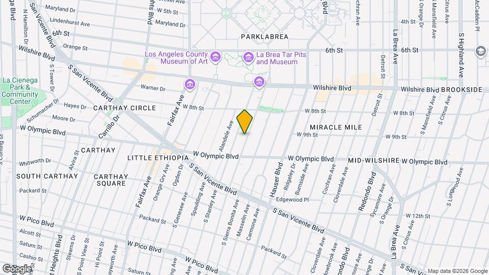 905 S Curson Ave Map and Location Details