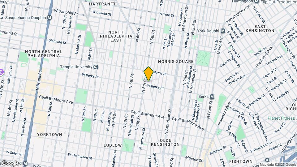 431 W Berks St Map and Location Details