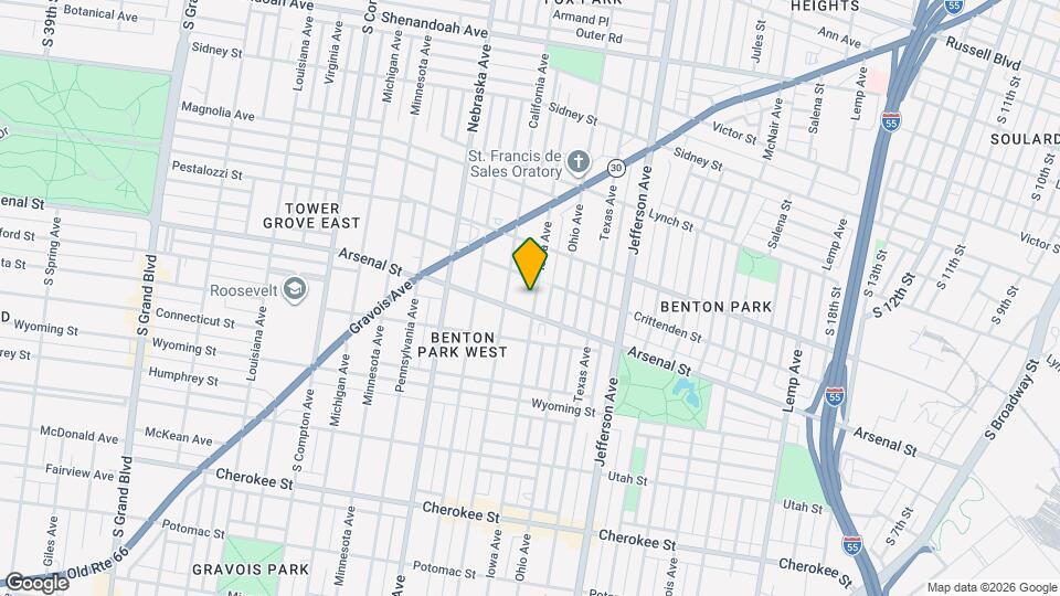 3021 Iowa Ave Map and Location Details