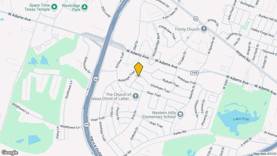 4005 Chisholm Trail Map and Location Details