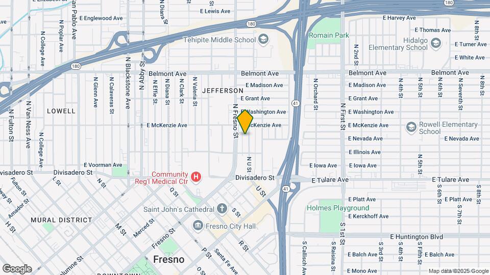 257 N U St Map and Location Details