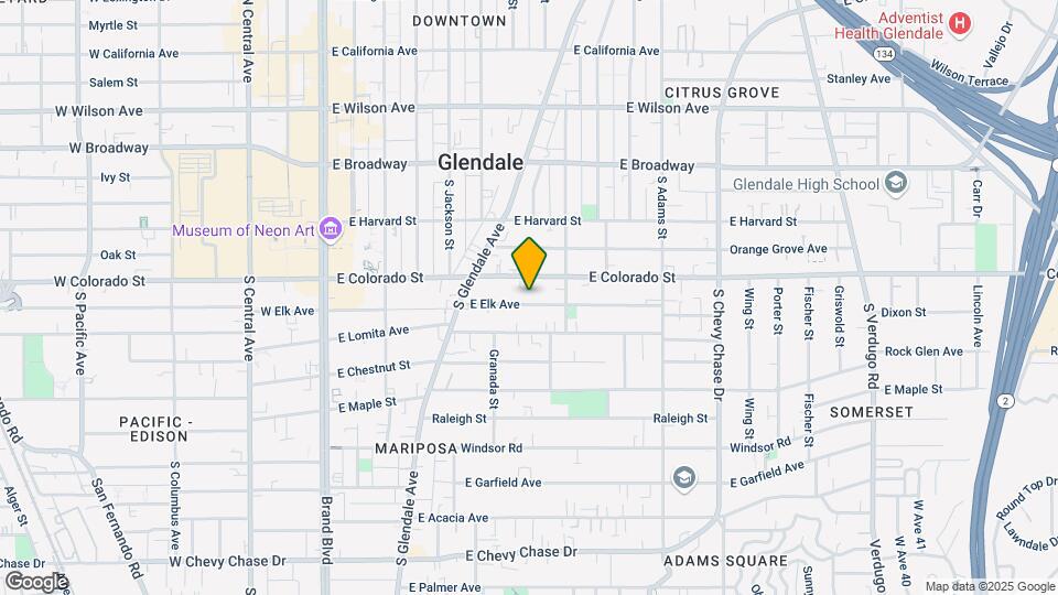 629-631 E Elk Ave Mapa y Detalles de la Ubicación