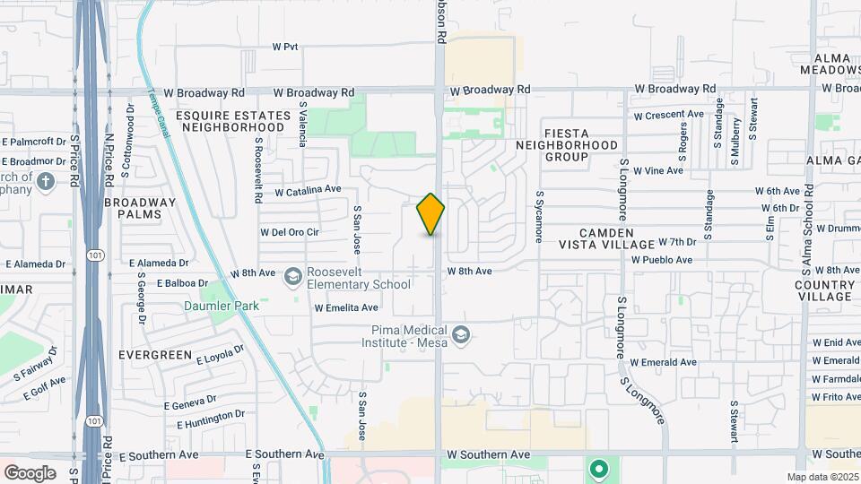 720 S Dobson Rd Mapa y Detalles de la Ubicación