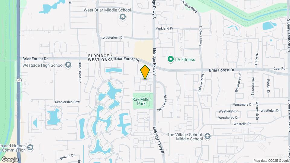 1600 Eldridge Pkwy S Map and Location Details
