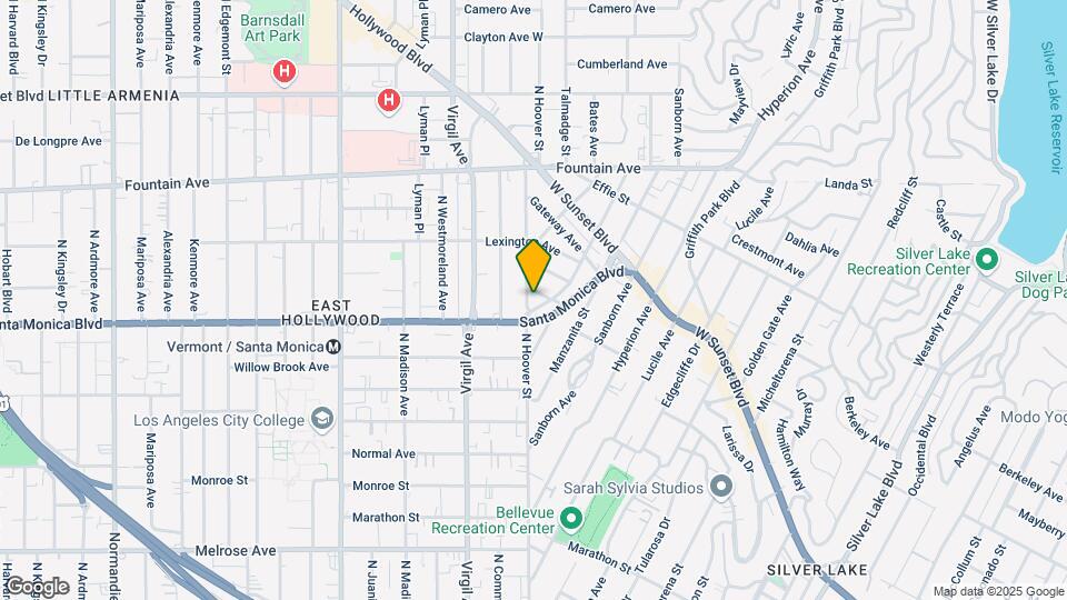 1124 N Hoover St Map and Location Details