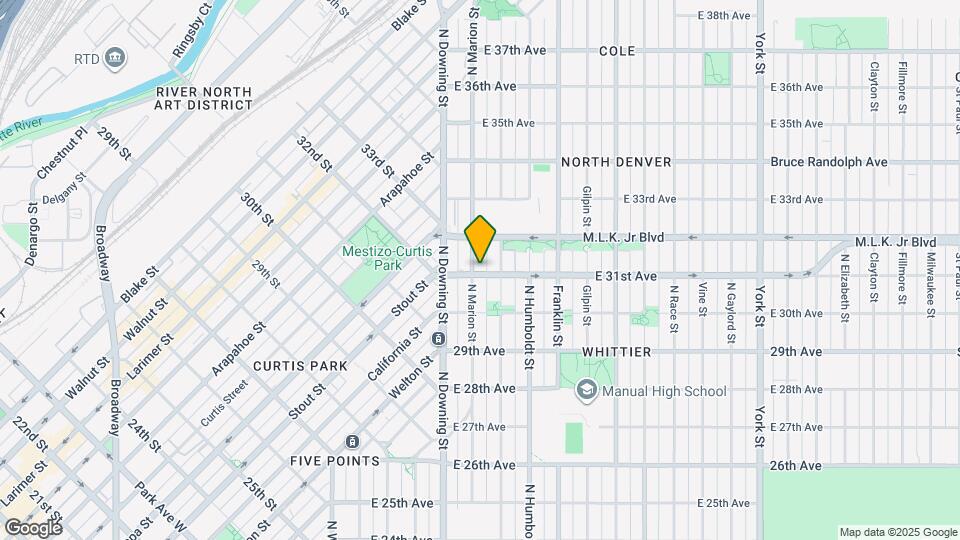 1301 E 31st Ave Map and Location Details