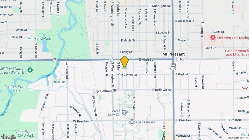 906 S University St Map and Location Details