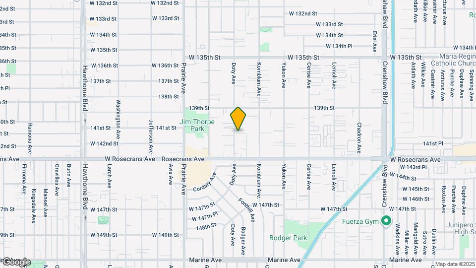 14028 Doty Ave Mapa y Detalles de la Ubicación