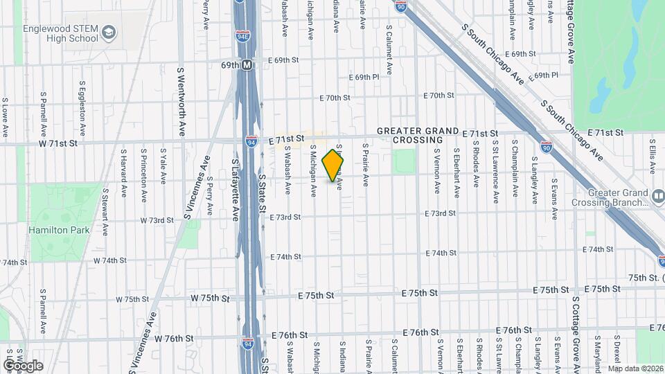 7212 S Indiana Ave, Unit Unit 1 Map and Location Details
