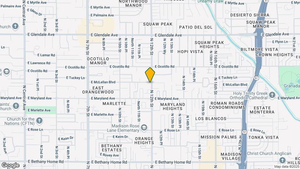 6544 N 12th St Map and Location Details