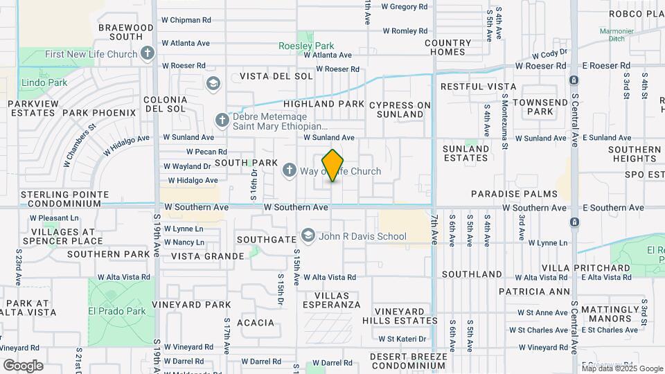 5827 S 13th Ave Map and Location Details
