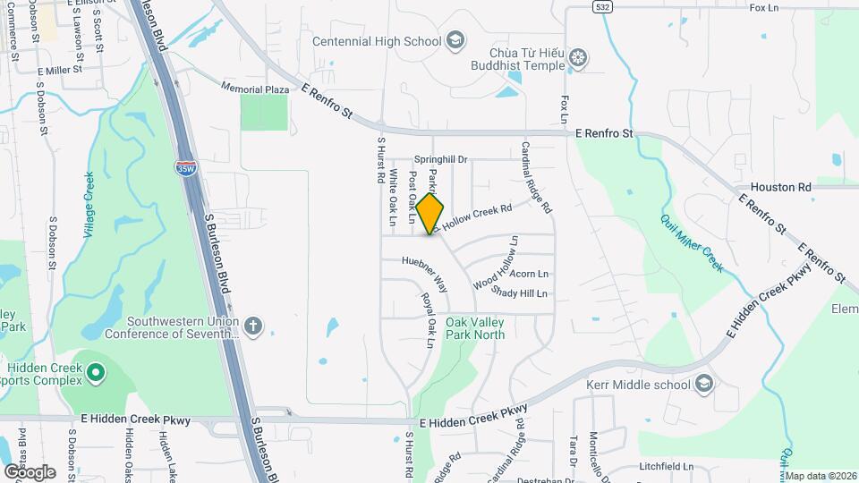 836 Hollow Creek Rd Map and Location Details