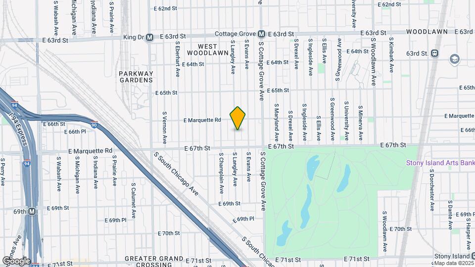 6629 S Langley Ave Map and Location Details