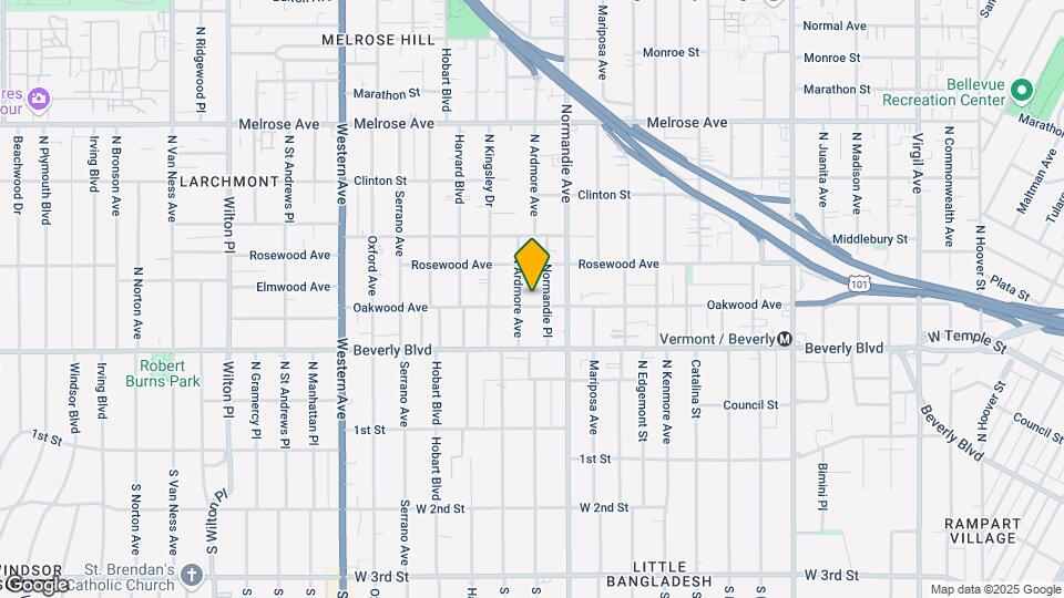 4367 Oakwood Ave Map and Location Details