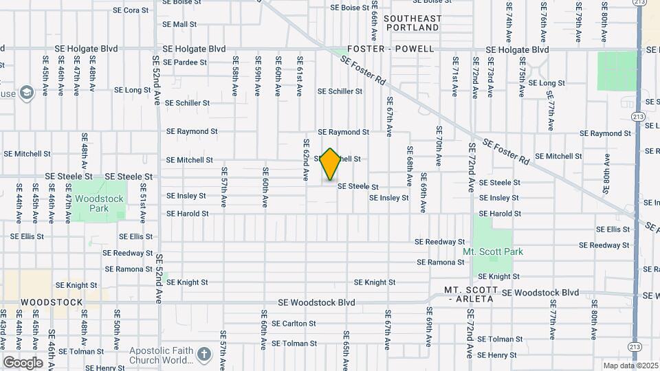 6357 SE Steele St Map and Location Details