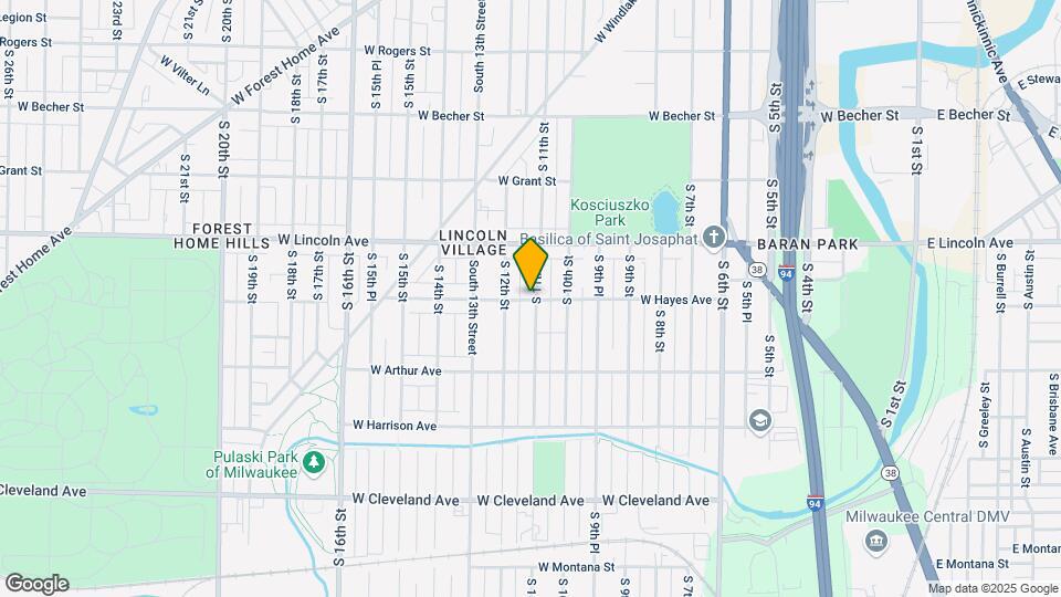 1105 W Hayes Ave, Unit Upper Map and Location Details