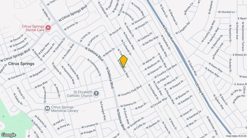 9130 N Mendoza Way Map and Location Details