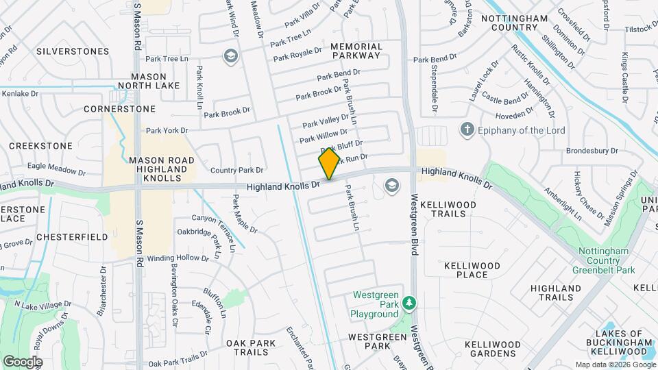 21407 Highland Knolls Dr Mapa y Detalles de la Ubicación