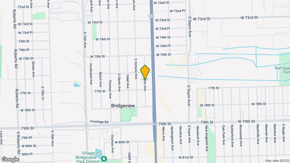 7649 S Oconto Ave Map and Location Details