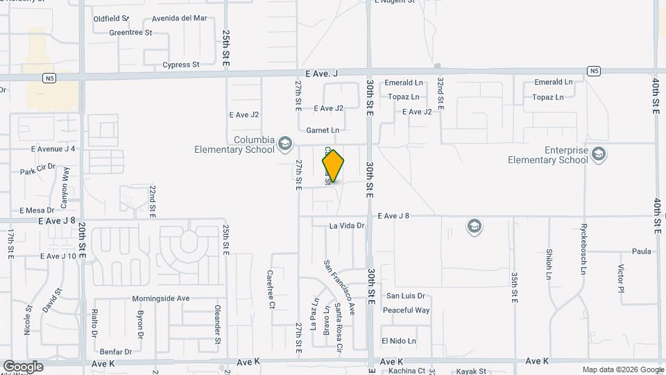 4364 E Ave J6 Mapa y Detalles de la Ubicación