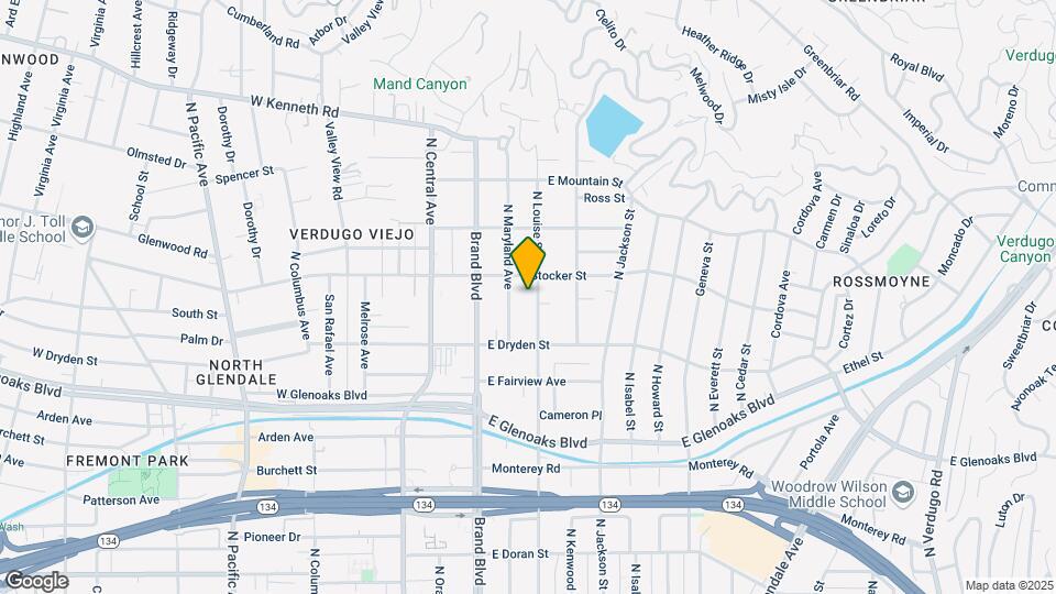 1143 N Louise St Mapa y Detalles de la Ubicación