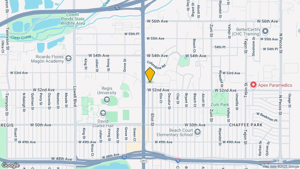Aria Denver Townhomes Map and Location Details