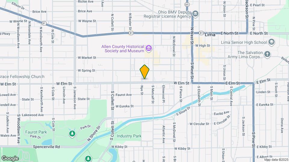 628 W Elm St Map and Location Details