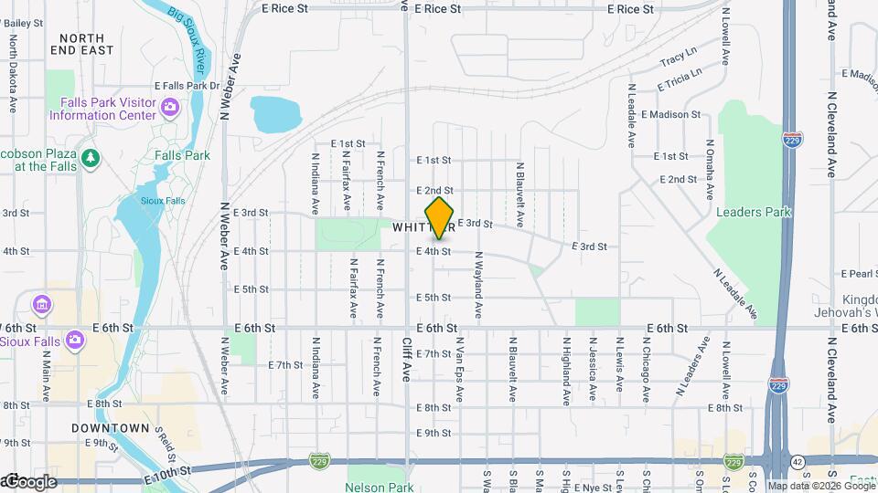 1304 E 4th St Map and Location Details