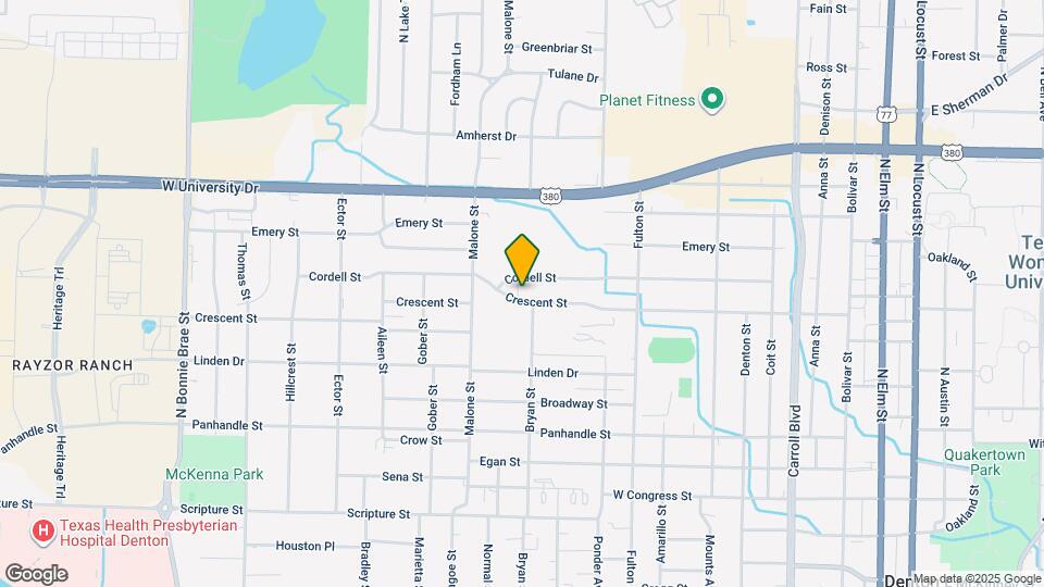 1302 Crescent St Map and Location Details