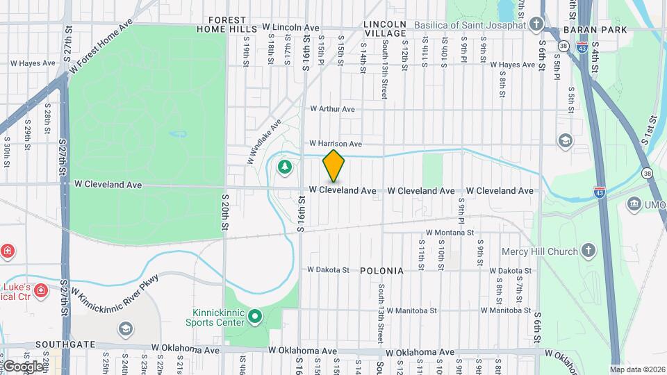 1504 W Cleveland Ave, Unit Apartment #1 Map and Location Details