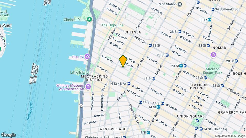 344 W 17th St Map and Location Details
