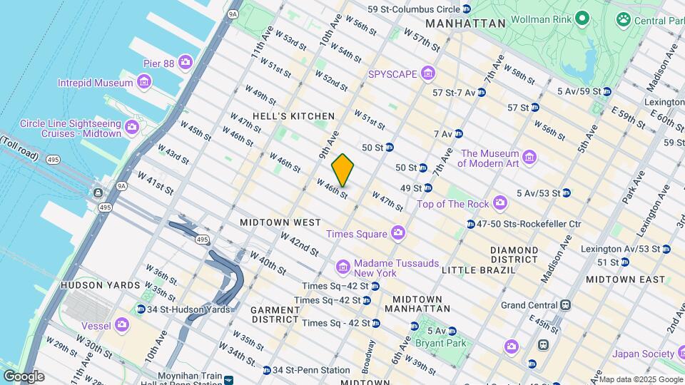 319-321 W 46th St Map and Location Details