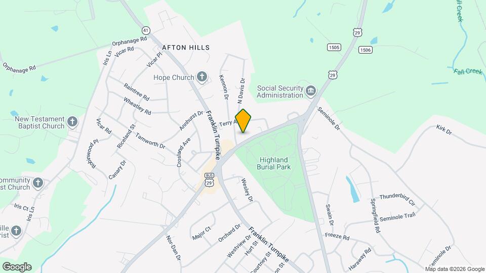 1619 Piney Forest Rd Map and Location Details