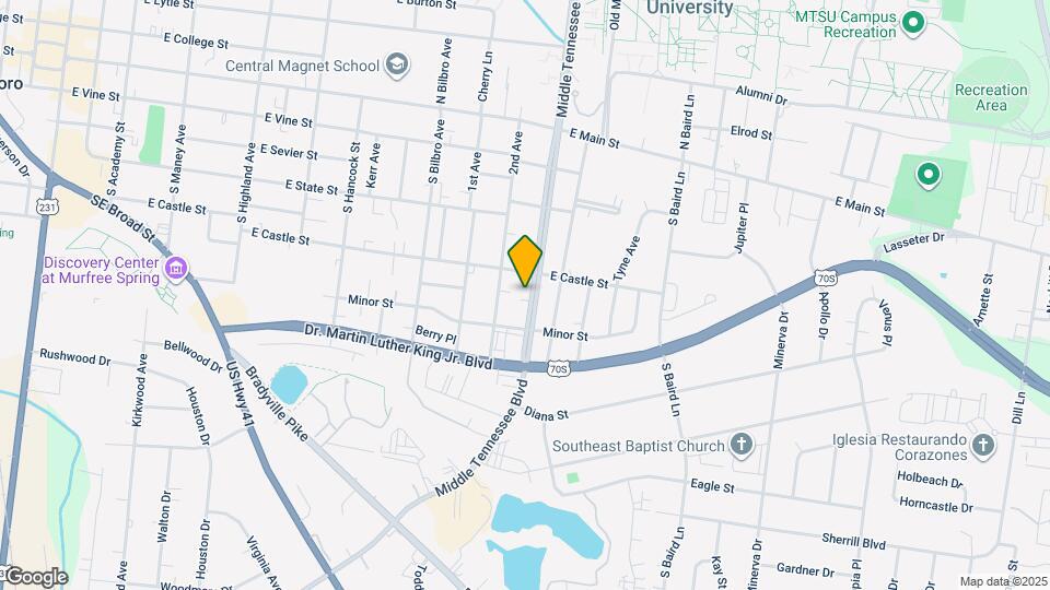 1827 Middle Tennessee Blvd, Unit 2 F Map and Location Details