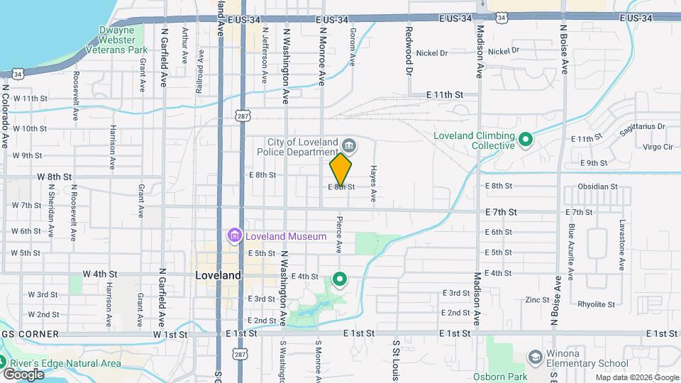 760 E 8th St Mapa y Detalles de la Ubicación