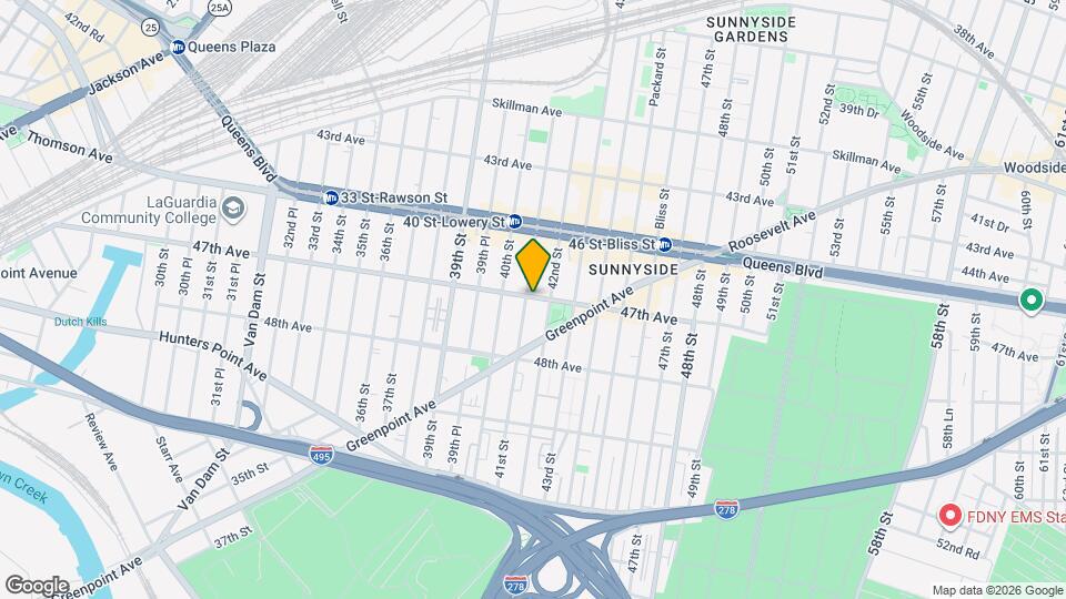 41-16 47th Ave, Unit 5 Mapa y Detalles de la Ubicación