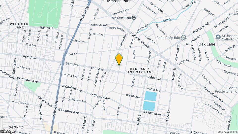 6638 N 8th St Map and Location Details