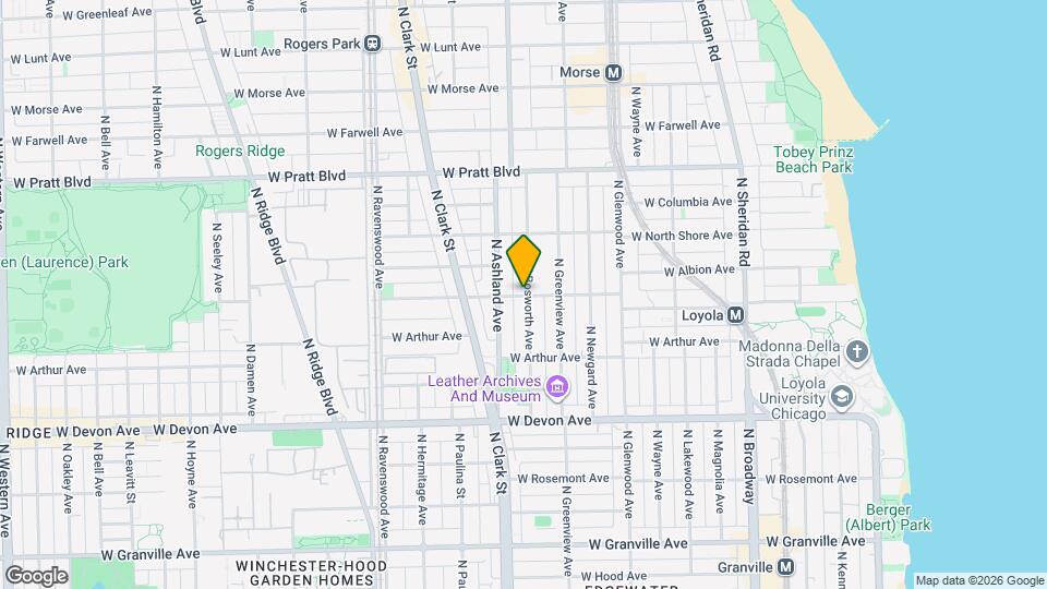 1542 W Albion Ave, Unit 2 Map and Location Details