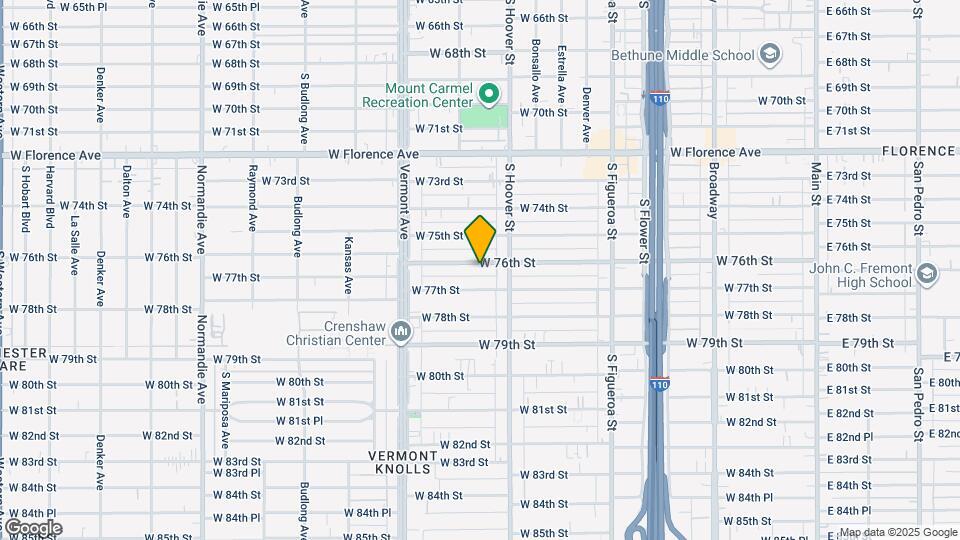 836 W 76th St Map and Location Details