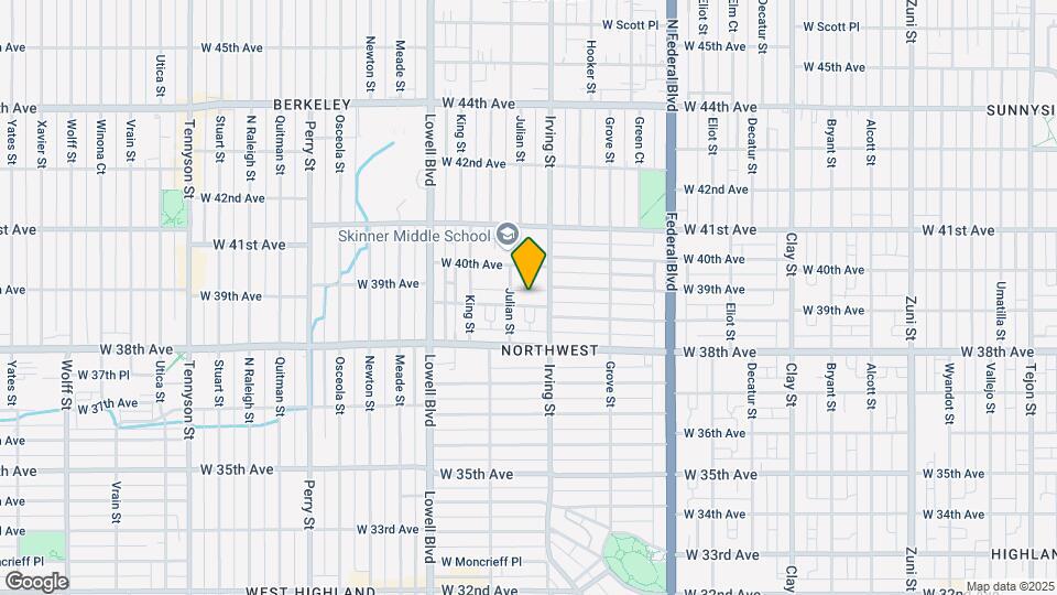 3339 W 39th Ave, Unit Carriage House Map and Location Details