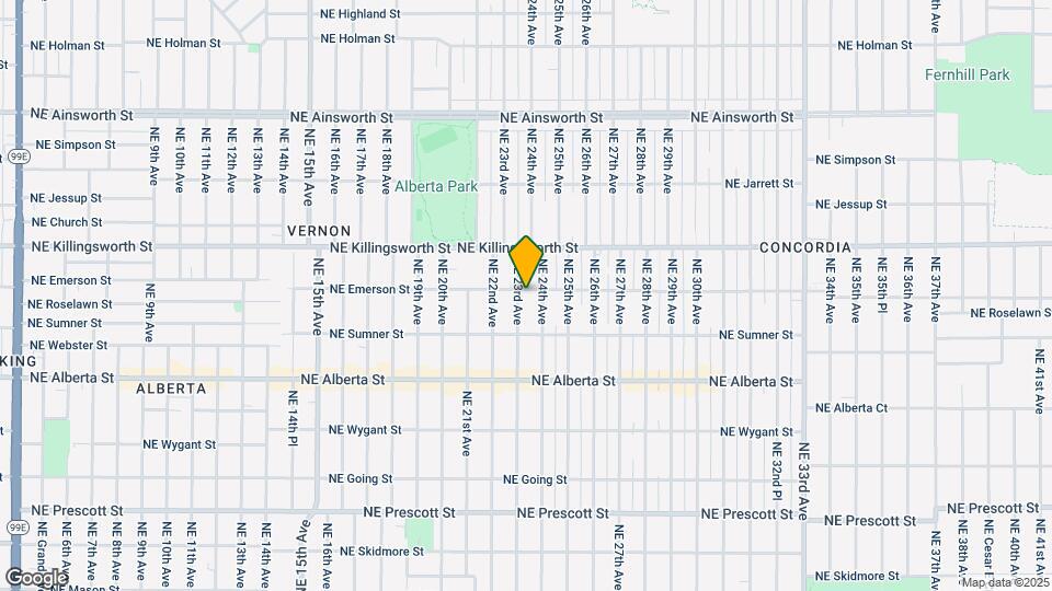 2304 NE Emerson St Map and Location Details