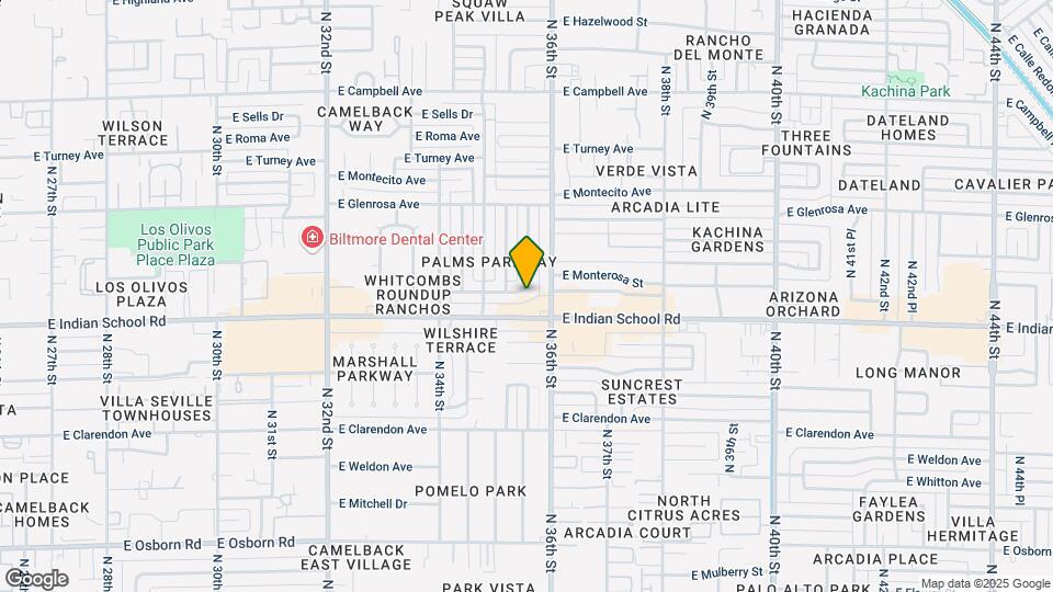 3547 E Monterosa St Mapa y Detalles de la Ubicación