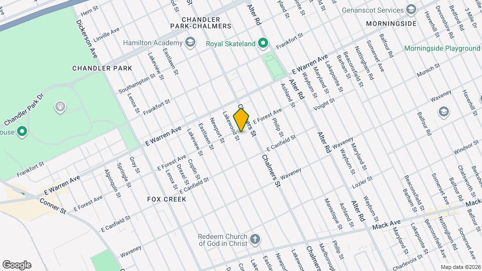 4708 Lakewood St Map and Location Details