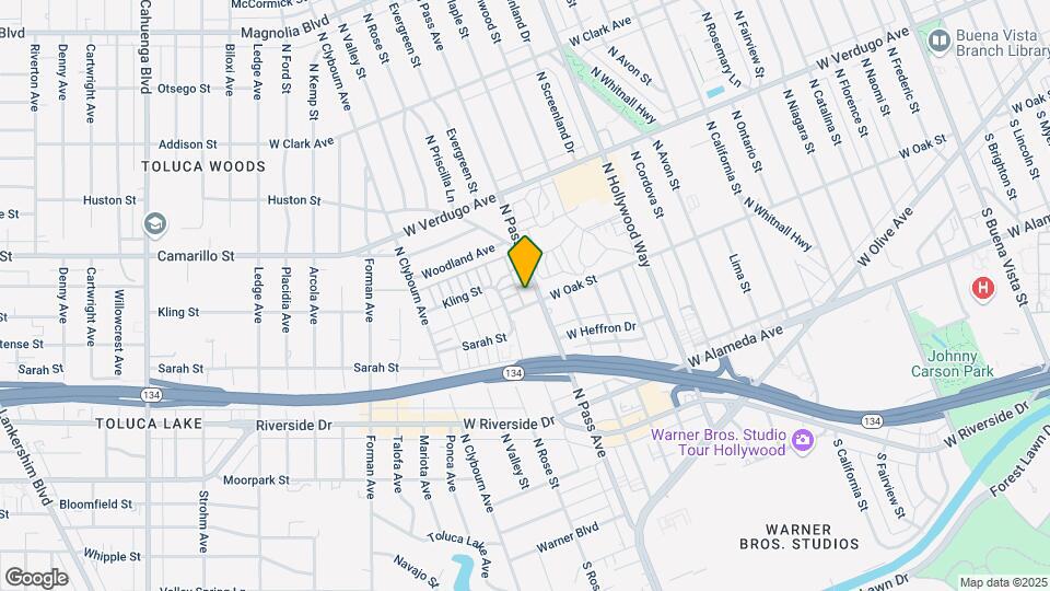 AVA Burbank Mapa y Detalles de la Ubicación