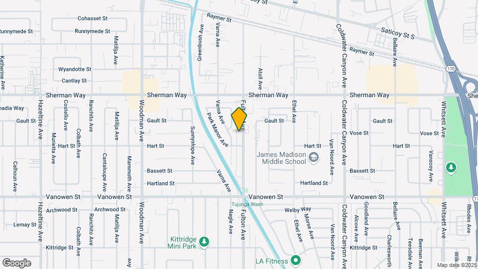 7027 Fulton Ave Map and Location Details