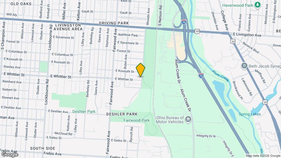 1732-1734-1734 E Whittier St Map and Location Details