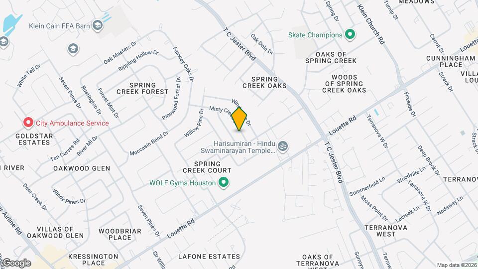 16915 Misty Creek Dr Map and Location Details