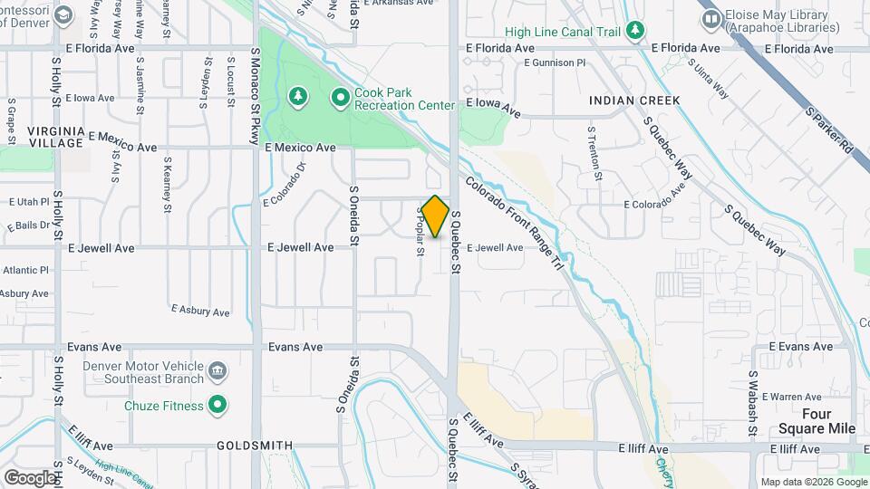 1909 S Poplar Ct Map and Location Details
